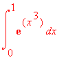 int(exp(x^3),x = 0 .. 1)
