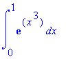 int(exp(x^3),x = 0 .. 1)